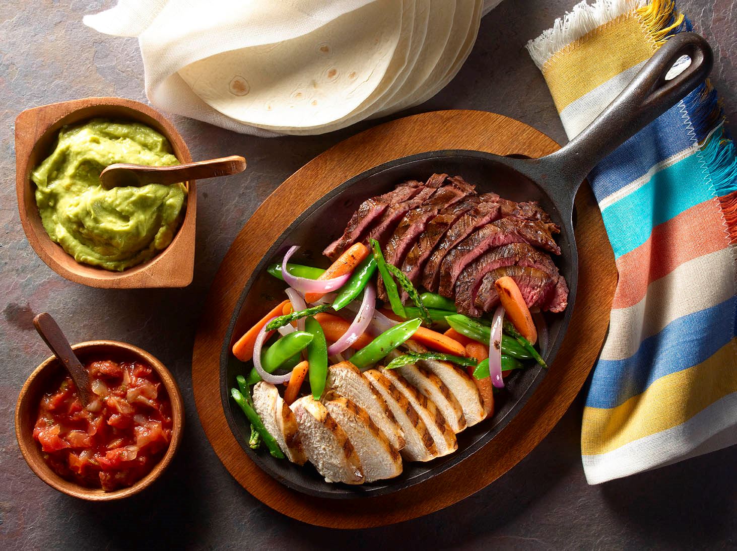 chicken-and-beef-fajitas